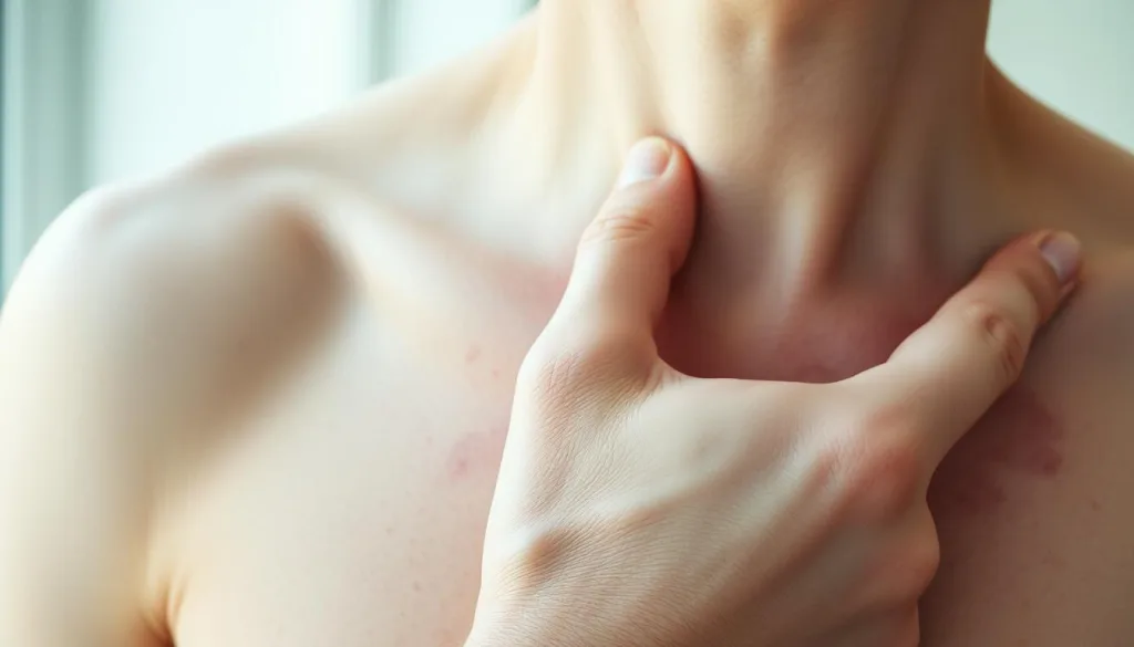 A detailed close-up shot of early signs and symptoms of vitamin D3 deficiency, captured on a Sony A7R IV with a 70mm lens and a polarizer filter. The image showcases a well-defined, hyper-candid composition, capturing the subtleties of the condition with crisp, sharp focus. Soft, natural lighting illuminates the subject, revealing the distinct skin changes, muscle weakness, and bone pain associated with this vitamin deficiency. The overall mood is one of clinical precision, conveying the importance of recognizing these early warning signs to address the issue promptly.