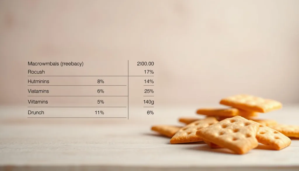 A detailed, high-quality infographic showcasing the comprehensive nutritional values of traditional German zwieback crackers. Centered on a modern, minimalist layout with a clean, crisp design. Prominent in the foreground, a precise breakdown of the macronutrients, vitamins, and minerals present in zwieback, displayed in a clear, easy-to-read format. In the middle ground, an elegant arrangement of zwieback pieces, photographed from a low angle with soft, directional lighting to highlight their golden, toasted texture. The background features a muted, pastel-toned gradient, creating a serene, refined atmosphere. Captured with a professional Sony camera using a 70mm lens, polarized for maximum clarity and contrast. The overall mood is one of informative sophistication, perfectly suited to illustrate the detailed nutritional profile of this classic German baked good.