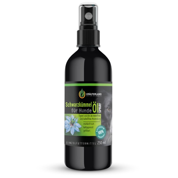 Kräuterland Schwarzkümmelöl für Hunde 250 ml Spray