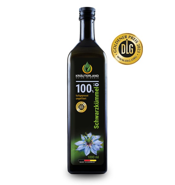 Kräuterland Bio Schwarzkümmelöl ungefiltert 1 Liter