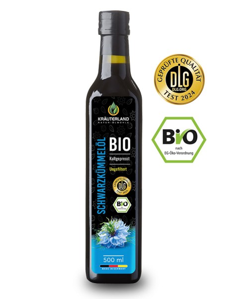 Kräuterland Bio Schwarzkümmelöl ungefiltert 500 ml