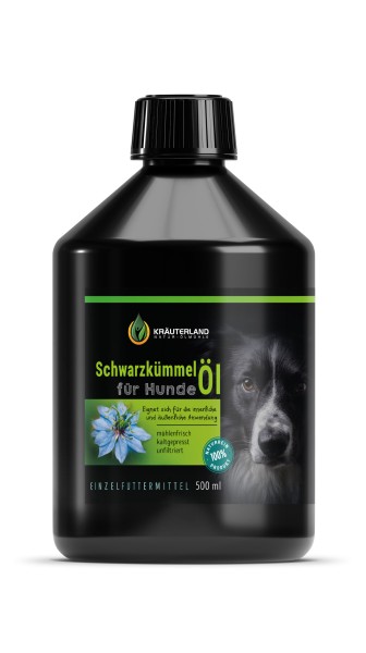 Kräuterland Schwarzkümmelöl für Hunde 500 ml