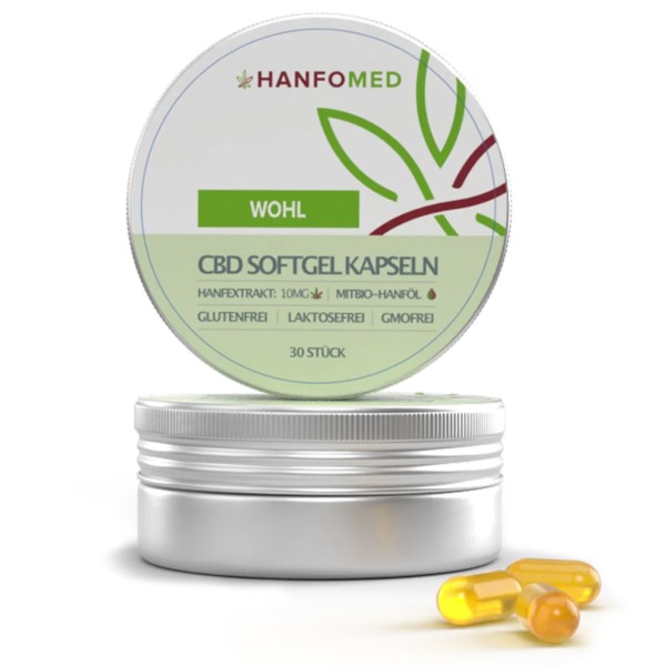Hanfosan CBD Kapseln WOHL 10 mg – 30 Stück