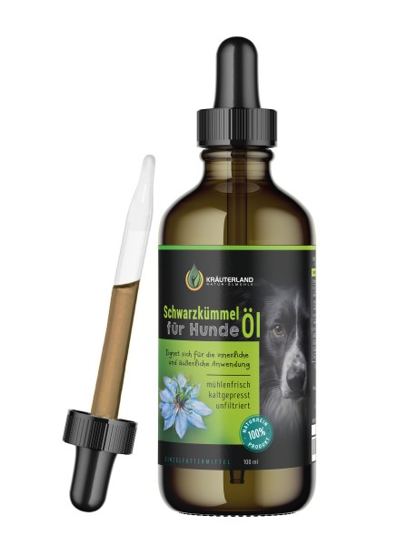 Kräuterland Schwarzkümmelöl für Hunde 100 ml