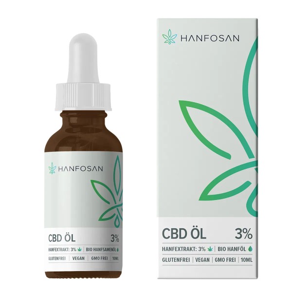 Hanfosan CBD Öl 3 Prozent in 10ml Flasche als Tropfen