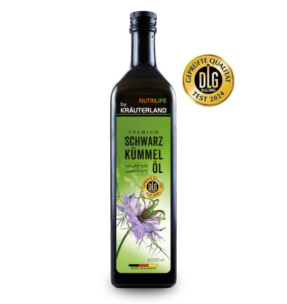 Kräuterland Bio Schwarzkümmelöl ungefiltert 1 Liter