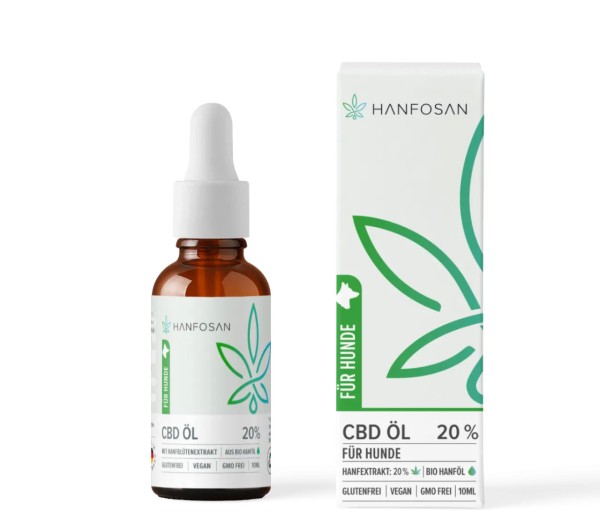 Hanfosan CBD Premium Öl für Hunde 20 % · 10 ml