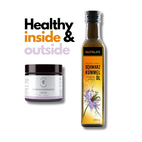 Kräuterland Schwarzkümmelöl-Set gefiltert 250 ml + Creme 110 ml